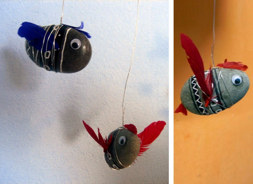 Peces de piedra y plumas