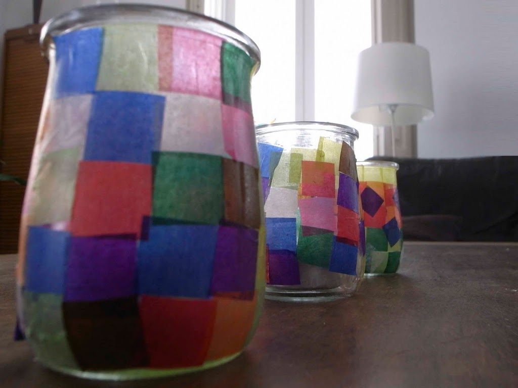 Bunte Windlichter