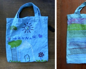 Painted lunch bags