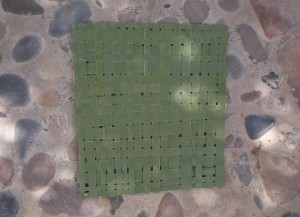 Weaving with reed leaves