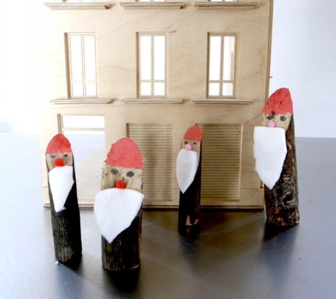 Weihnachtsmann aus Ästen