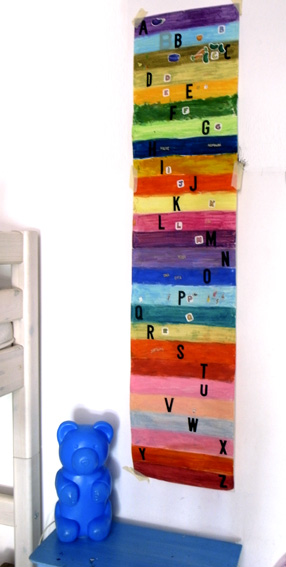 Cut-out alphabet