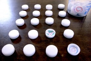 Juego de memoria con tapones