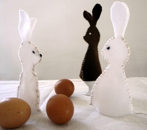 Eierwärmer-Hasen aus Filz