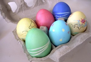 Huevos con ceras y gomas