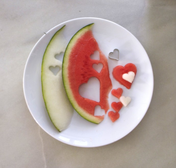 Corazones de fruta