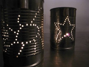 Pierced tin lanterns