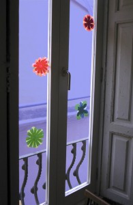 Paper window flowers