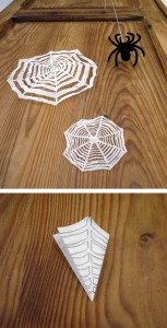 Spinnennetz aus Papier