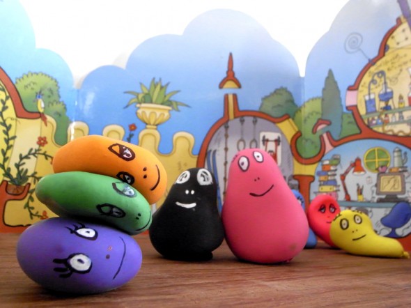 Familia de globos de harina