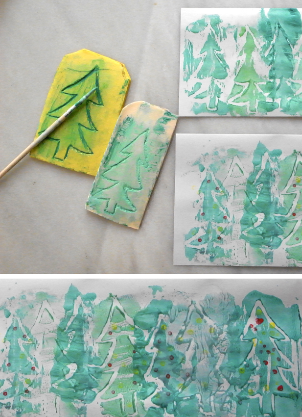 Estampar con bandejas de corcho blanco