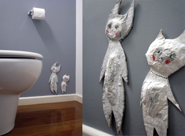 Padded cardboard figures