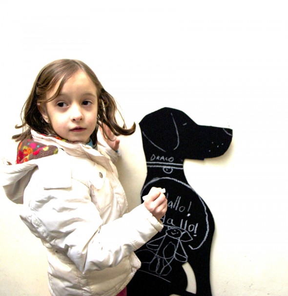 Cardboard chalkboards