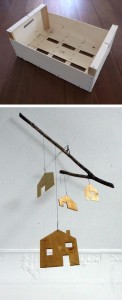 Mobile aus Obstkistenholz