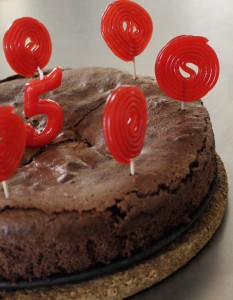Brownie de cumpleaños