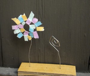 Wire and tape flower