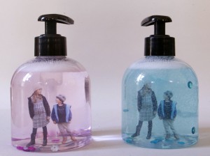 Snow globe soap dispenser