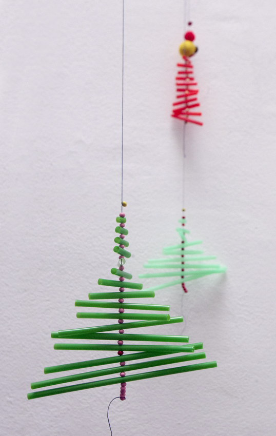 Straw and bead tree