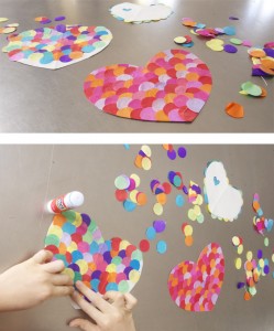 Corazones de confeti gigante
