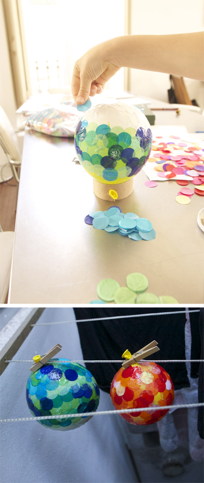 Globos con confeti gigante