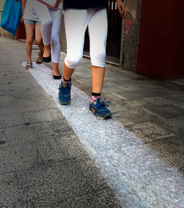 Pasarela de plástico de burbujas