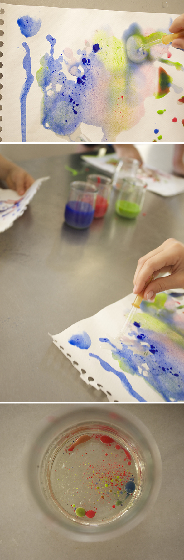 pintar contargotas pipete aceite color Color oil paint pipette Farbe Öl Pipette kinder kids niños arte kunst art