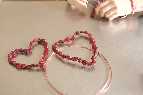 Corazones de arándanos