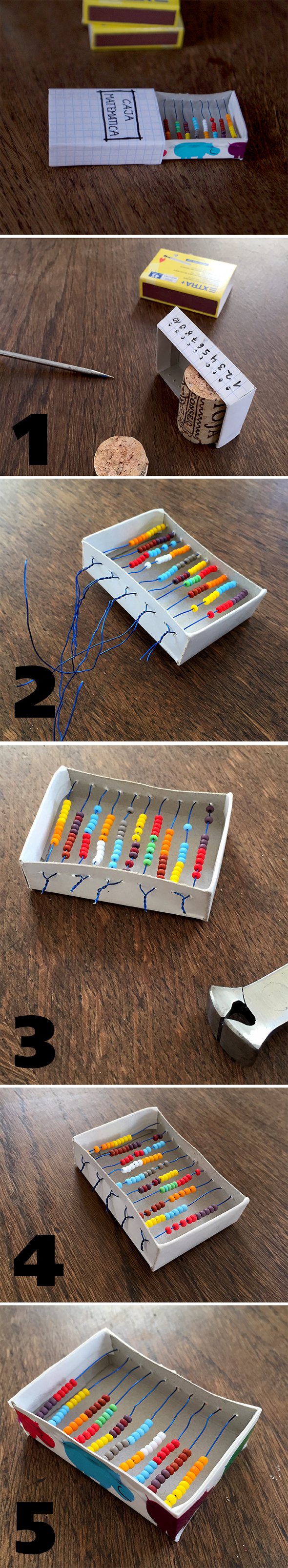 streichholzschachtel lernen rechnen abakus kinder basteln aprender caja de cerillas esperar ábaco manualidades de los niños learn matchbox calculate abacus children craft
