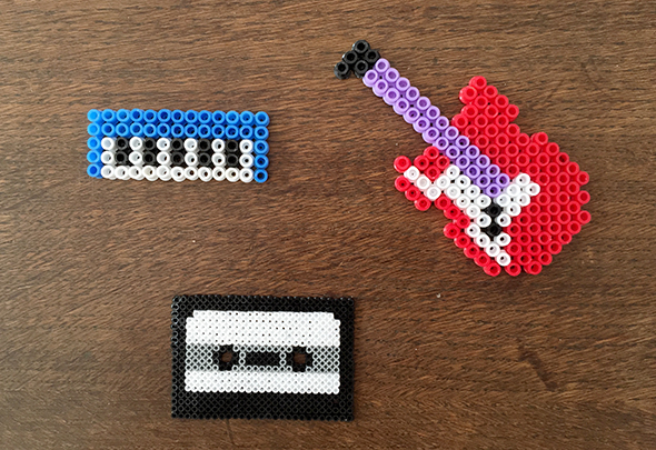beads bügelperlen musikinstrumente regalo instrumentos geschenk present pearl music kids manualidad basteln craft