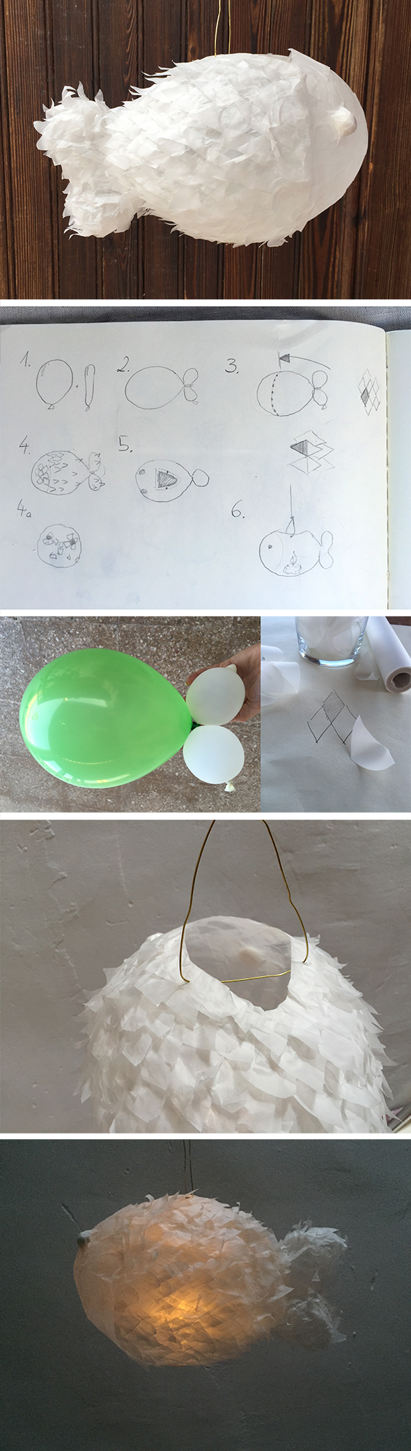 globo pez laterne luftballon fisch fish balloon kids craft easy kinder basteln manualidad ninos faroleta