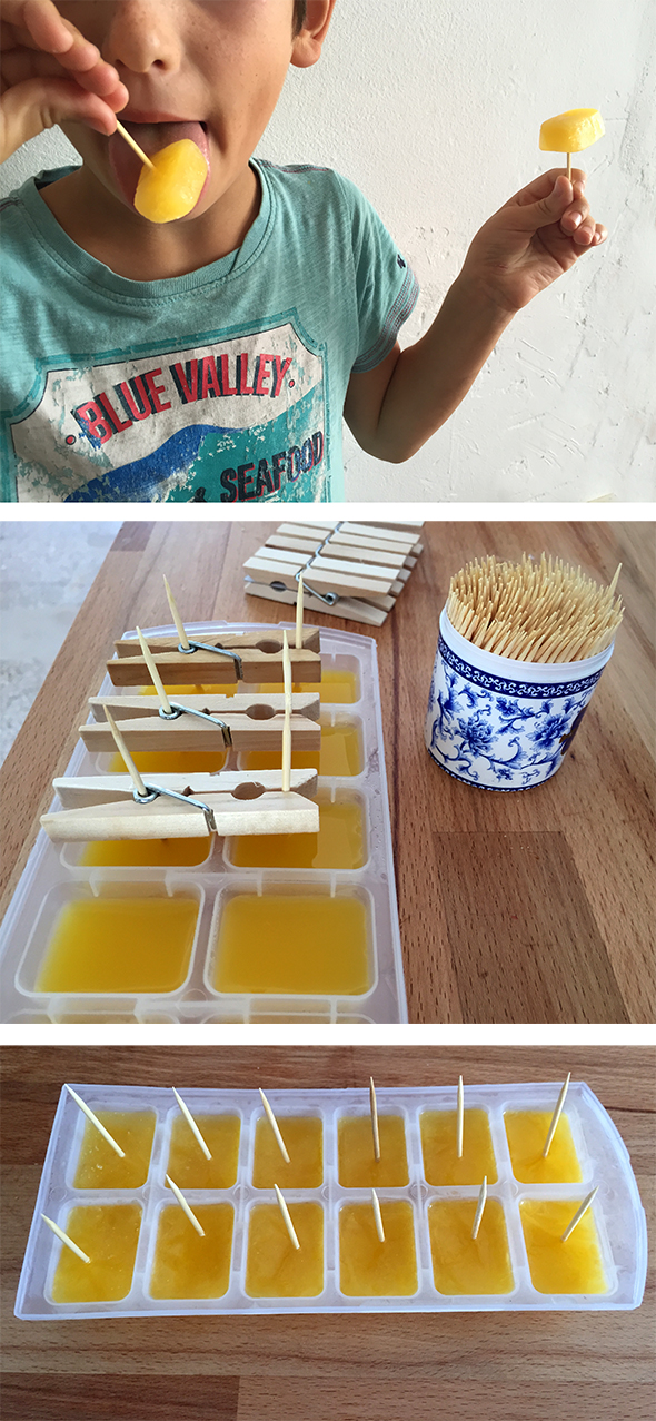 Minihelados en cubitera
