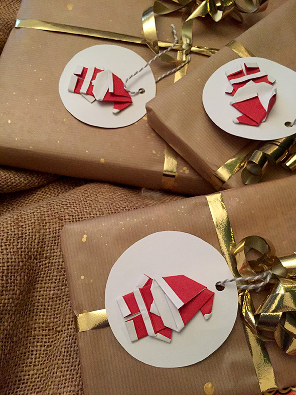 Origami-Weihnachtsmann