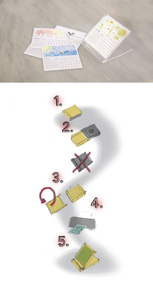 Kalender in der CD-Hülle
