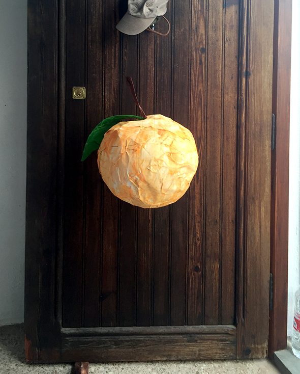 piñata birthday kindergeburtstag cumpleaños diy craft basteln manualidad fun spass orange naranja