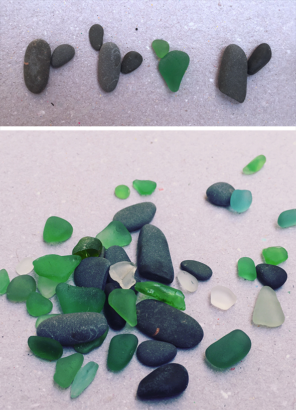 Cactus de piedras y cristal
